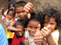 Happy kids on Flores