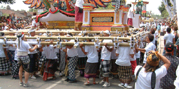 Carrying the tower to the cemetery