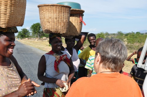 Dee with local Mozambican women