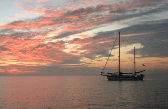 Sunrise in Malacca straits